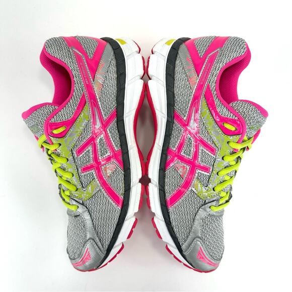Asics Gel-Excite 3 Women Running Shoes/Sneakers Sz 9 Gray Pink Yellow Athleisure - Picture 11 of 13